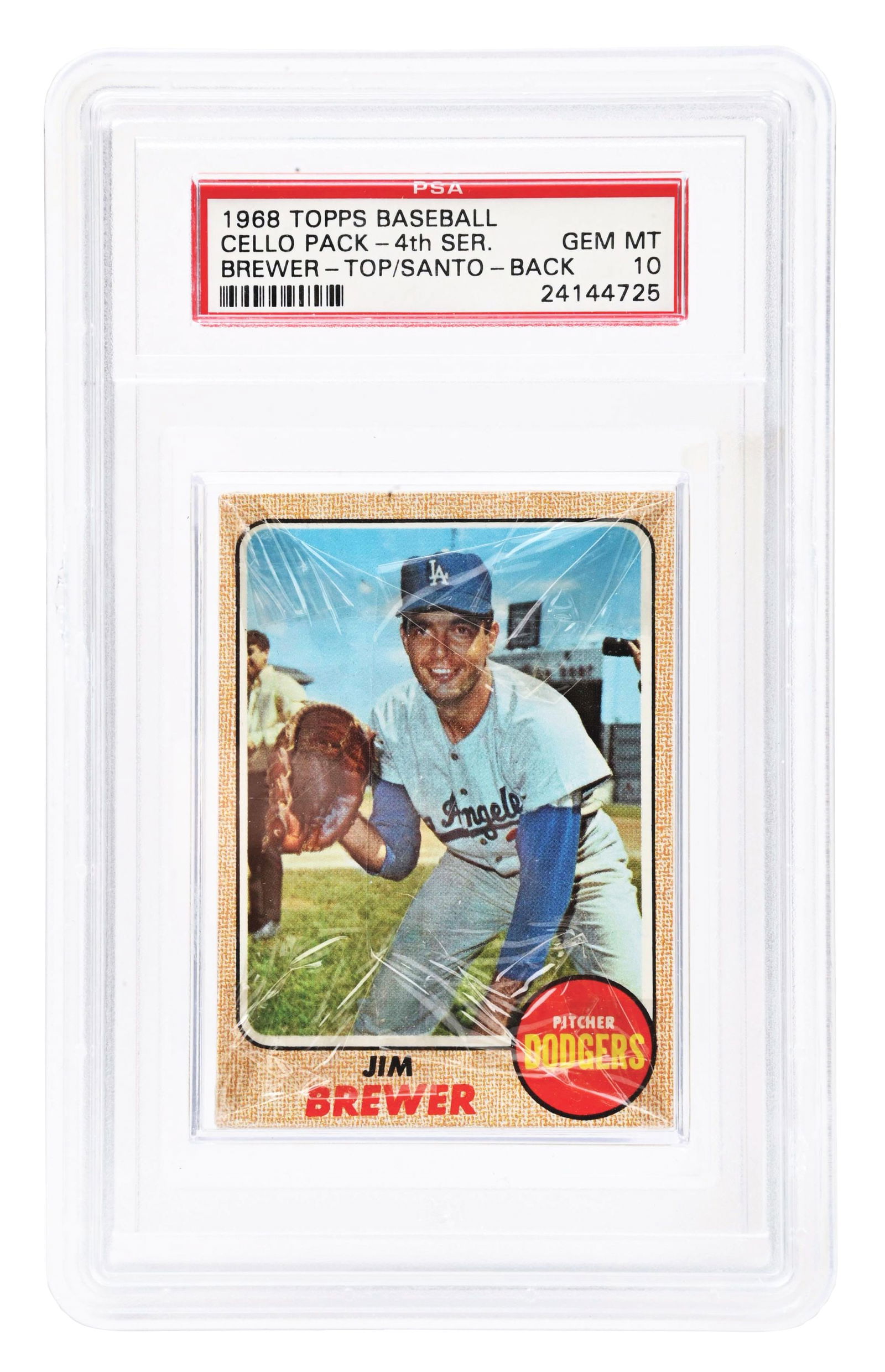 1968 TOPPS BASEBALL CELLO PACK 4TH SERIES PSA 10 (1 of 2)