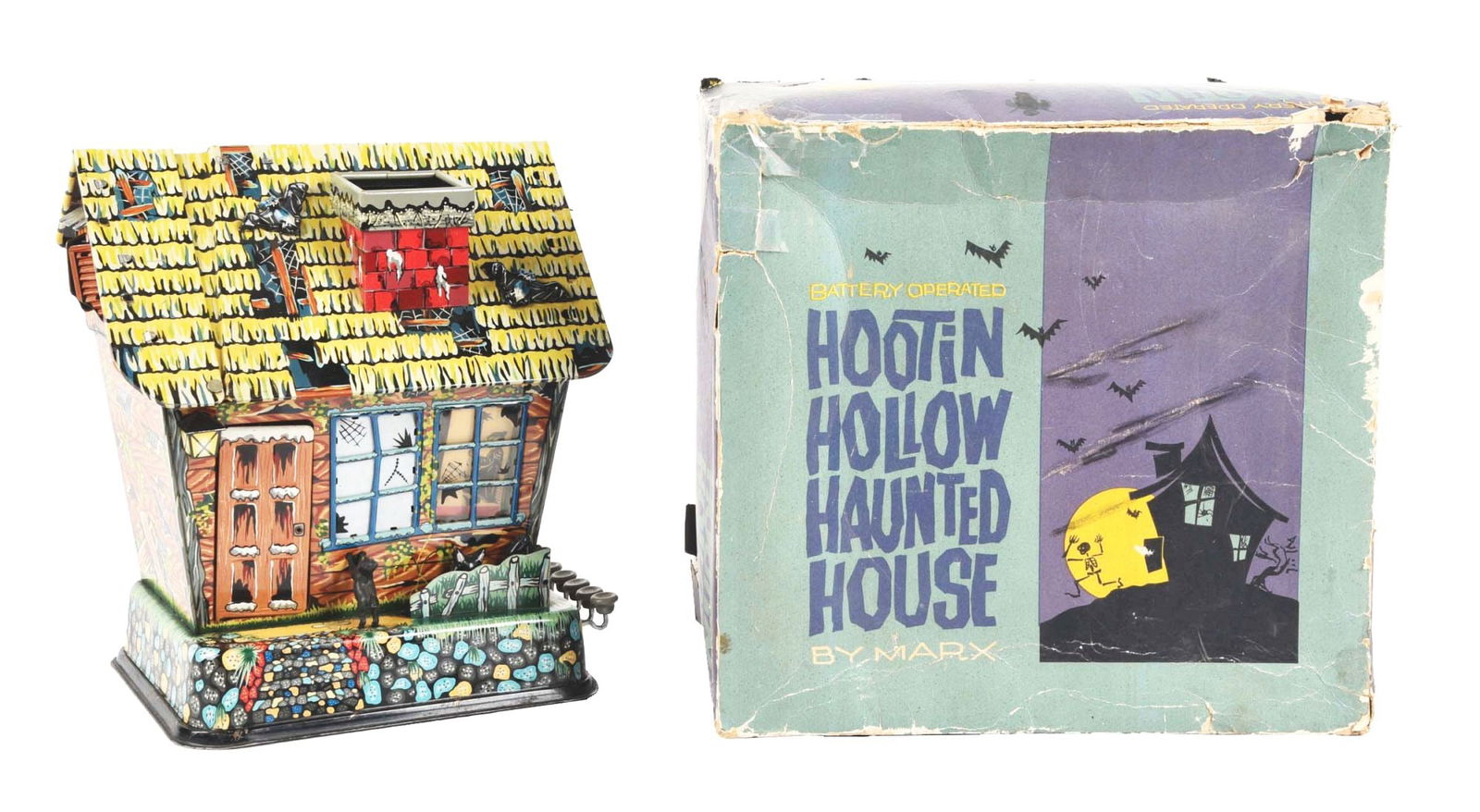 MARX MADE IN JAPAN HOOTIN HOLLOW HAUNTED HOUSE IN ORIGINAL BOX (1 of 4)