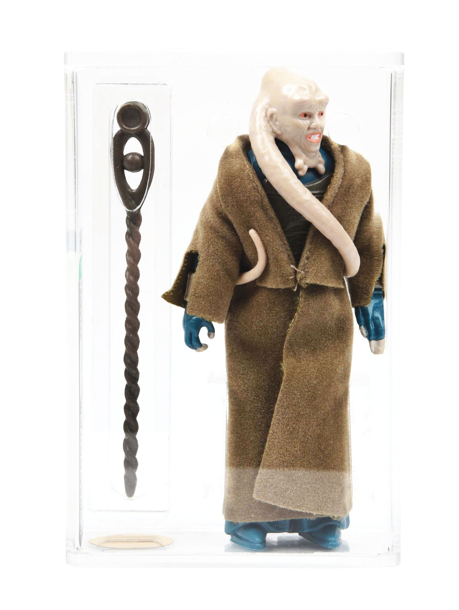 STAR WARS BIB FORTUNA "GREEN LINING LIGHT STAFF" AFA 90 GOLD LABEL ARCHIVAL (1 of 5)