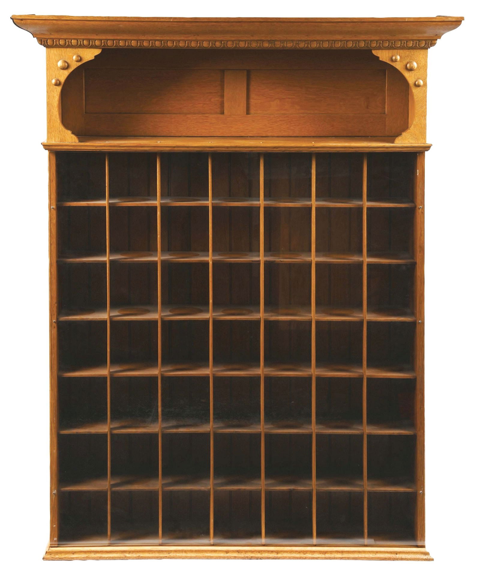 Shaving Mug Oak Display Rack Auction