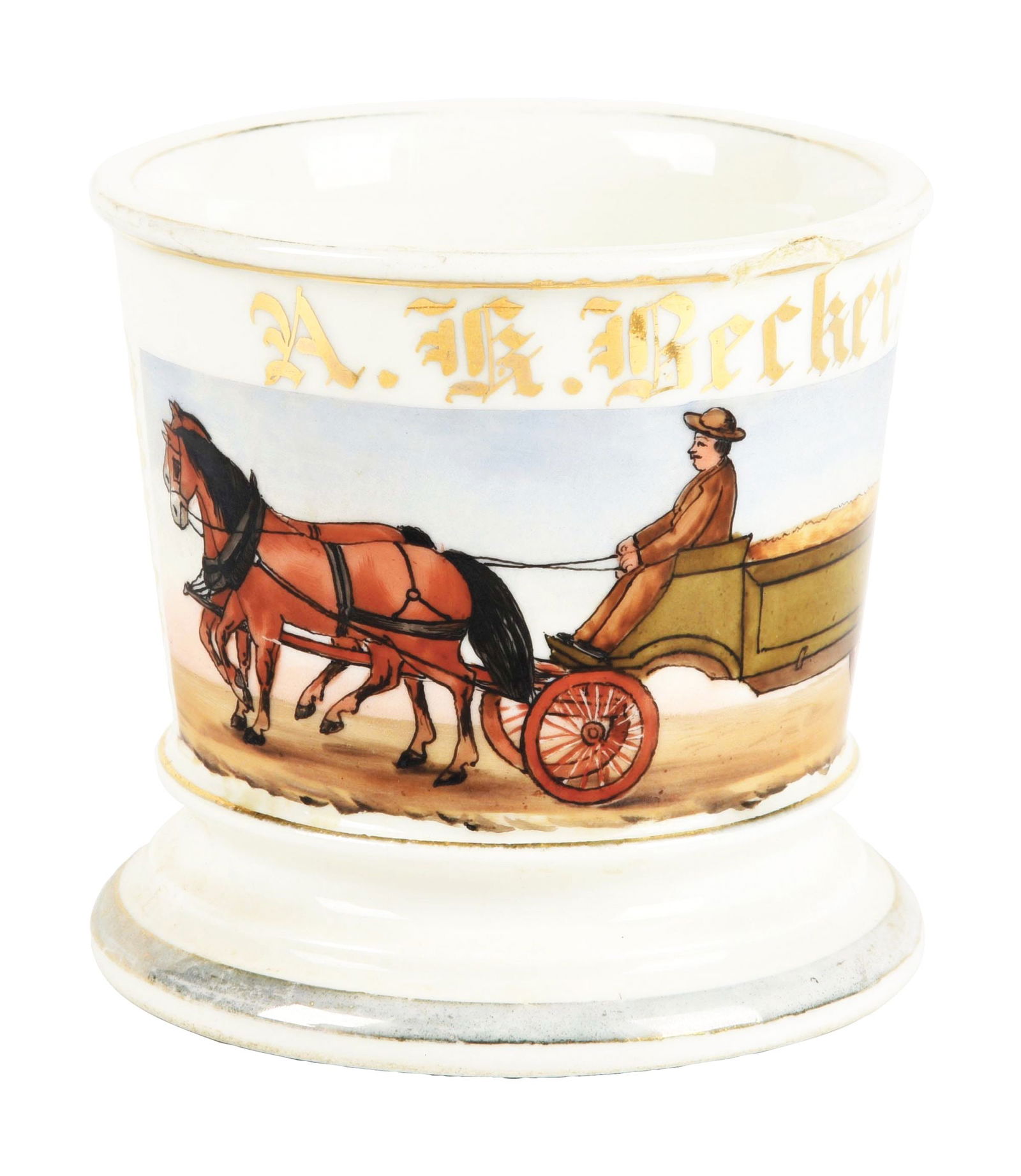 HORSE-DRAWN WAGON SHAVING MUG (1 of 5)