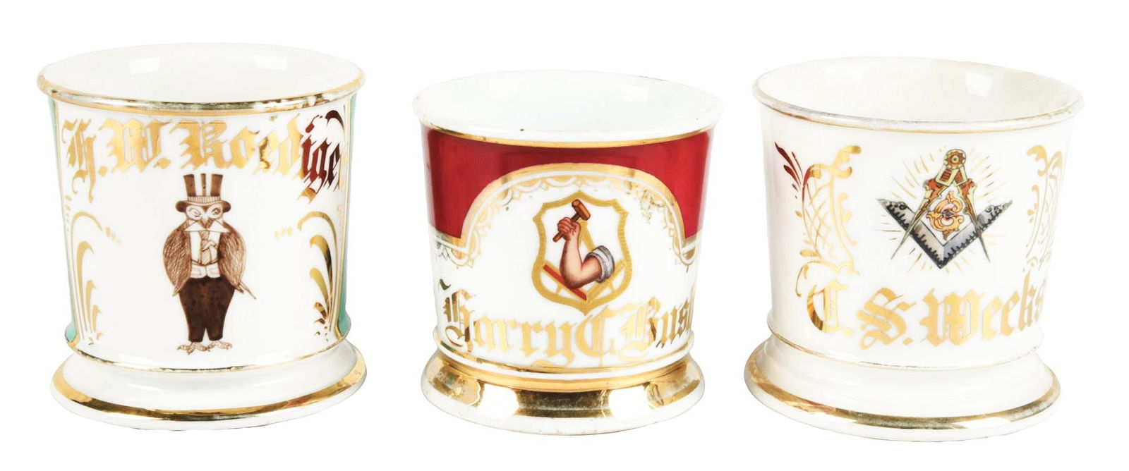 LOT OF 3: SHAVING MUGS (1 of 4)