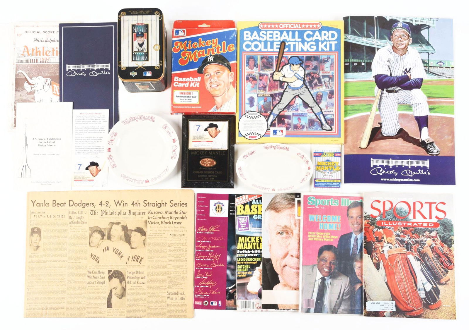 LOT OF APPROX. 10: VARIOUS MICKEY MANTEL-RELATED ITEMS (1 of 1)