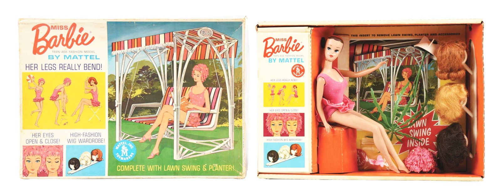 1964 MATTEL MISS BARBIE IN ORIGINAL GIFT SET BOX (1 of 3)