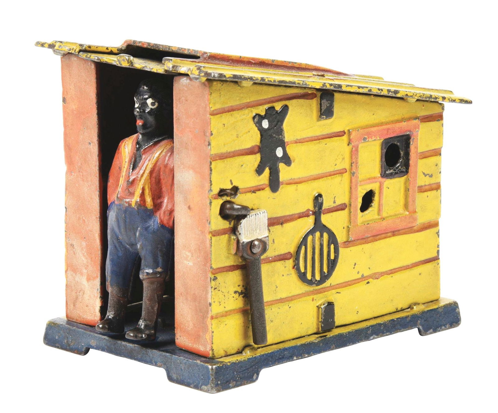 J&E STEVENS CABIN BANK W/ AFRICAN-AMERICAN IN CABIN (1 of 4)