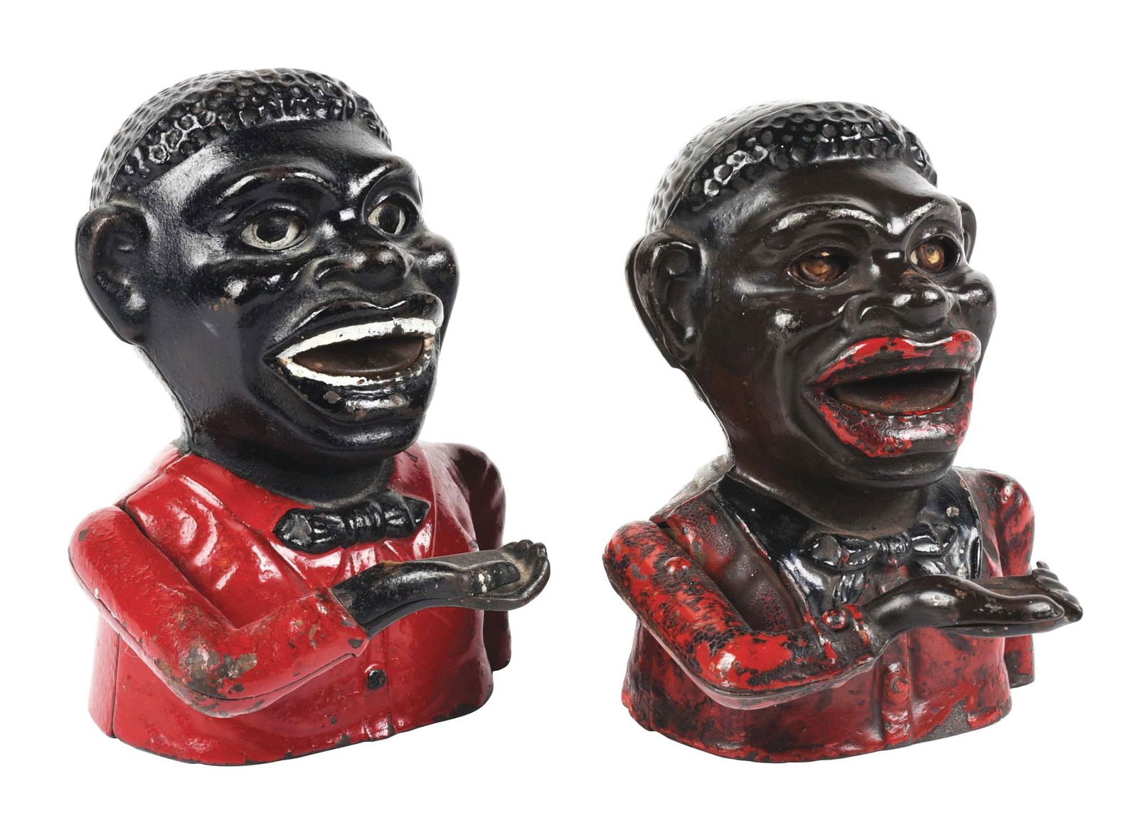 LOT OF 2: JOLLY "N" BUST MECHANICAL BANKS (1 of 5)