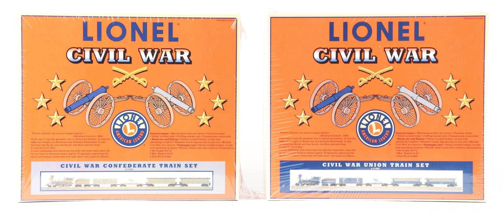 Lot Of 2 Mint Sealed Lionel Civil War Sets Auction