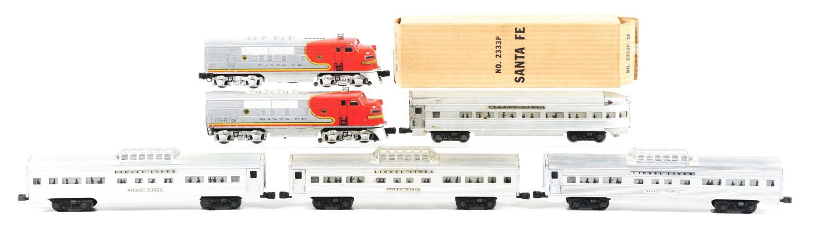 LOT OF 6: SANTA FE PASSENGER SET W/ ALUMINUM PASSENGER CARS (1 of 2)