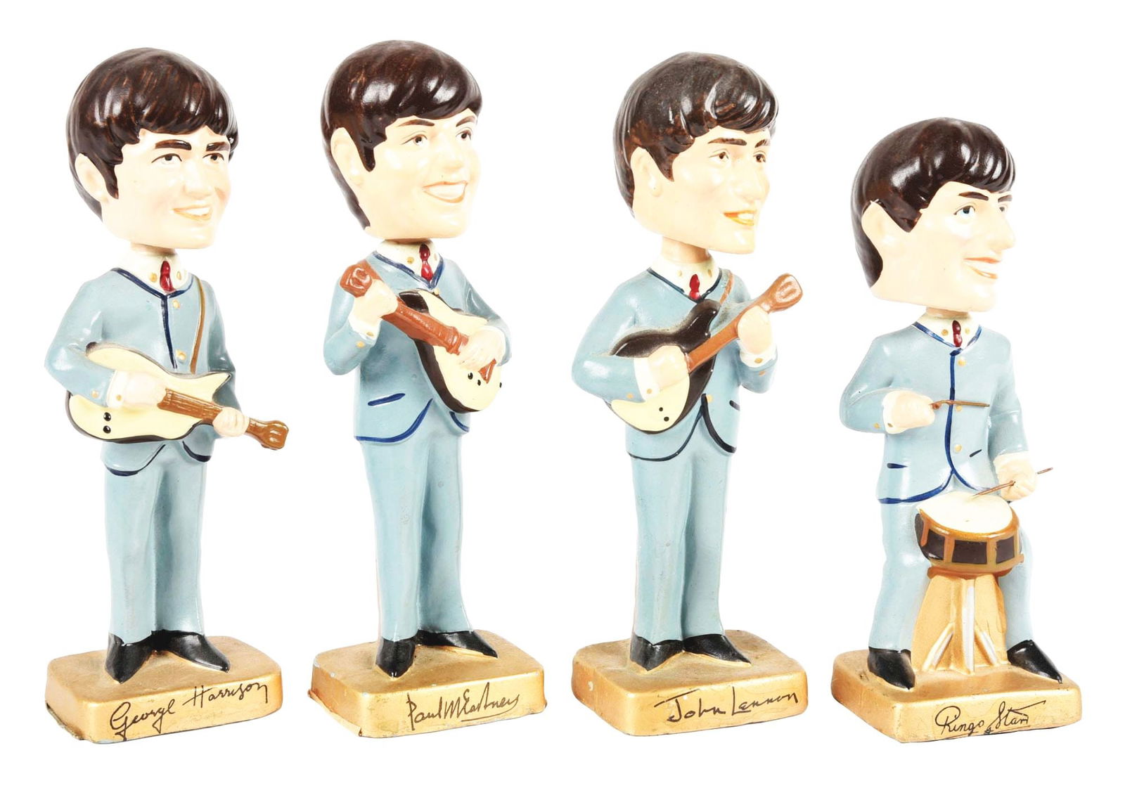 1964 THE BEATLES CAR MASCOTS BOBBLEHEADS (1 of 4)