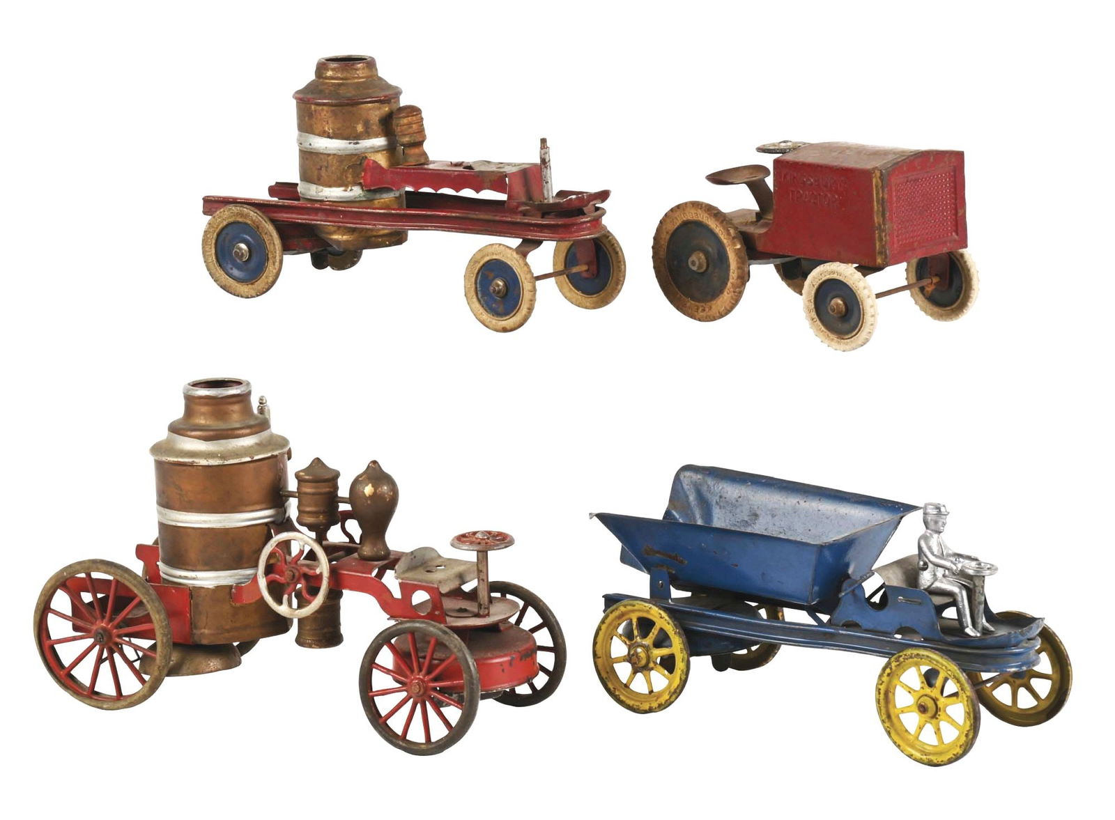 LOT OF 4: KINGSBURY TIN FARM EQUIPMENT TOYS (1 of 2)