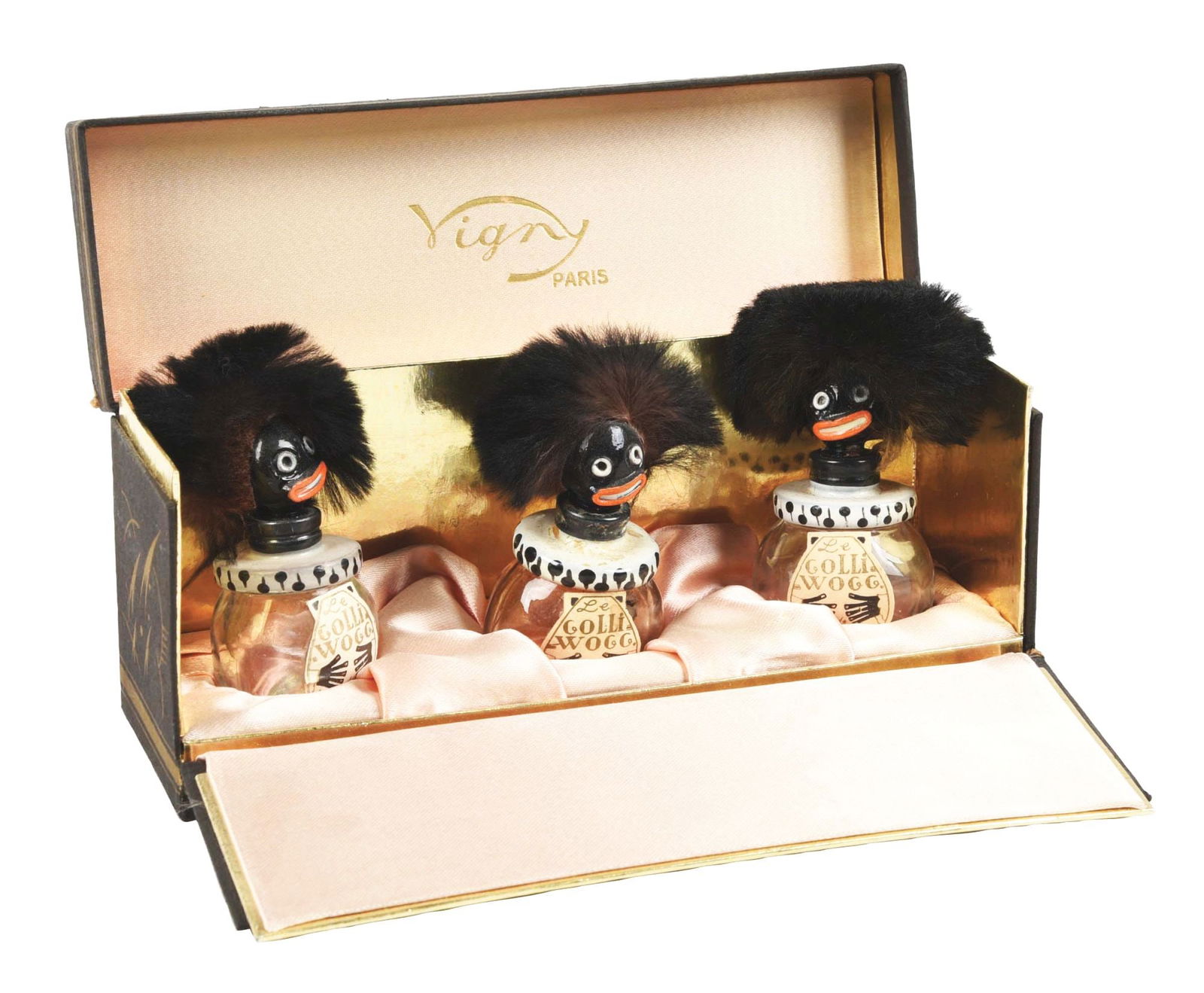SET OF 3: C. 1923 VIGNY FRENCH "LE GOLLIWOGG" JACK, JILL & JUNIOR PERFUME SET (1 of 5)