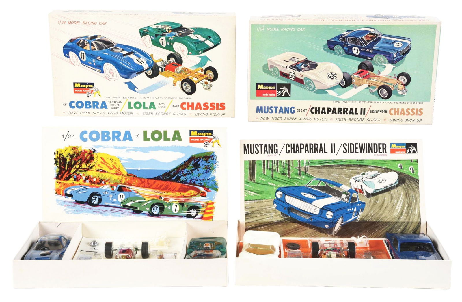 LOT OF 2: MONOGRAM 1960S SLOT CARS IN ORIGINAL BOXES (1 of 5)