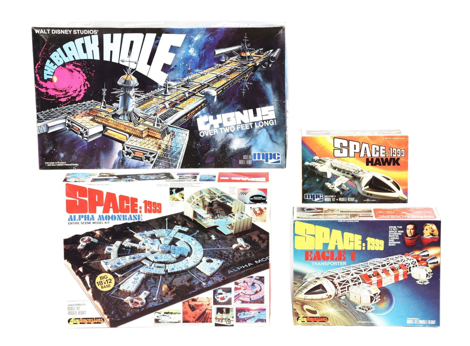 LOT OF 4: VARIOUS SPACE 1999 & BLACKHOLE MODEL KITS (1 of 4)
