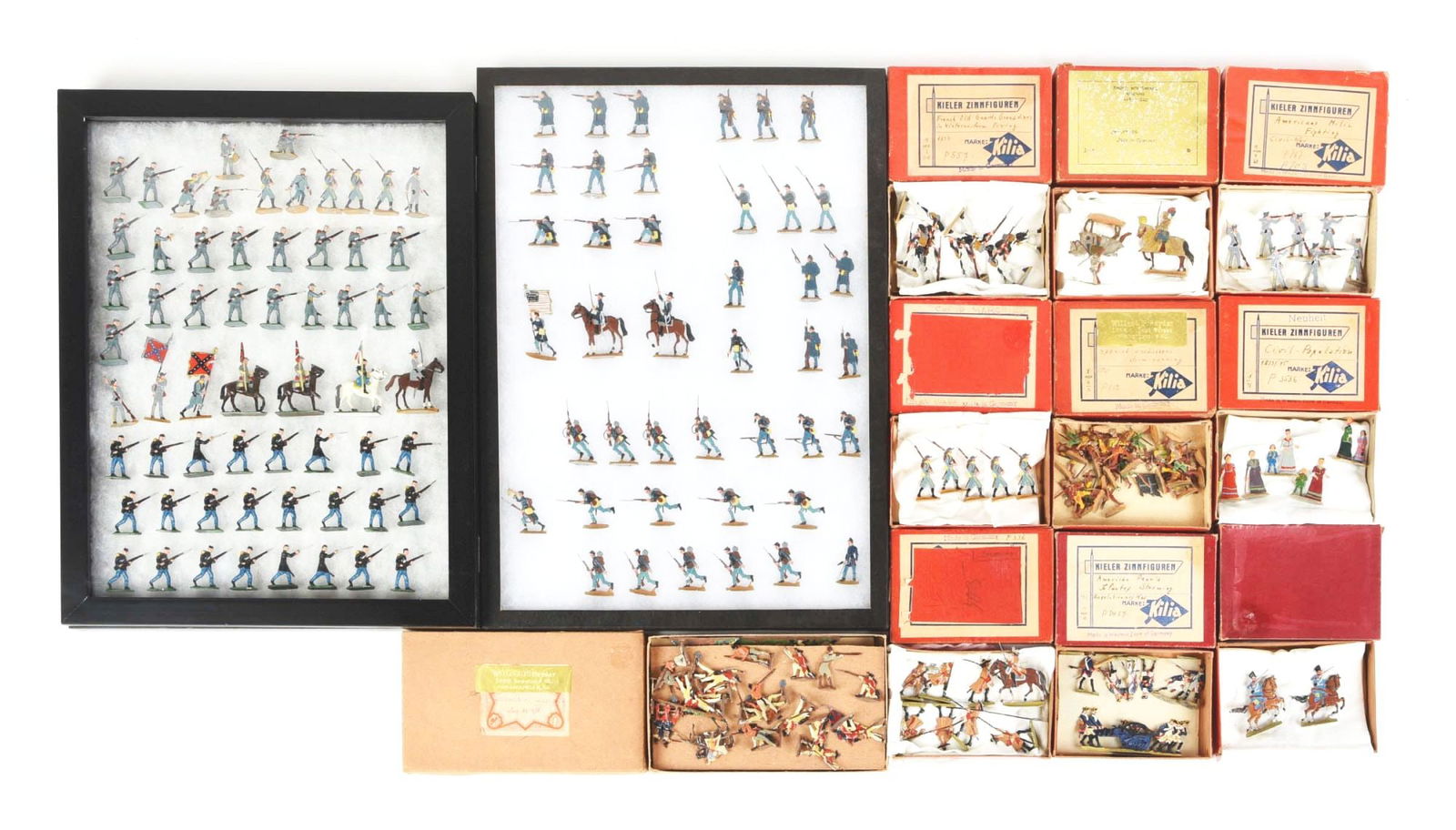 LARGE LOT OF APPROXIMATELY 200 VARIOUS METAL FLAT SOLDIERS (1 of 1)