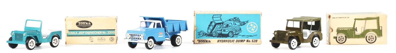 LOT OF 3: VINTAGE PRESSED STEEL TONKA VEHICLES IN ORIGINAL BOXES (1 of 2)