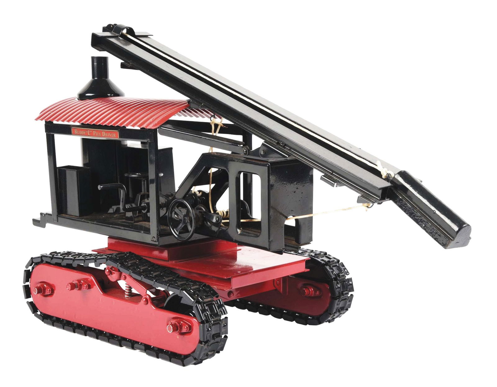 PRESSED STEEL BUDDY "L" PILE DRIVER ON TREADS (1 of 3)
