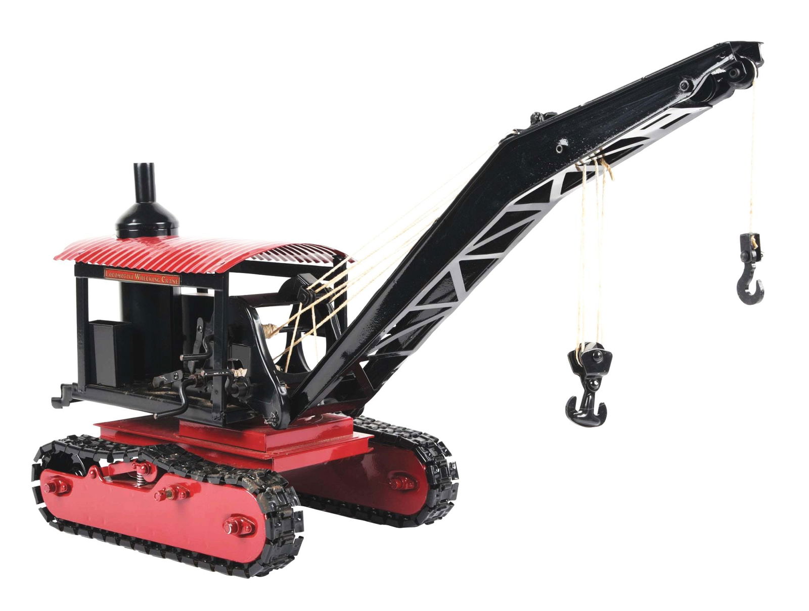 PRESSED STEEL BUDDY "L" WRECKING CRANE ON TREADS (1 of 3)