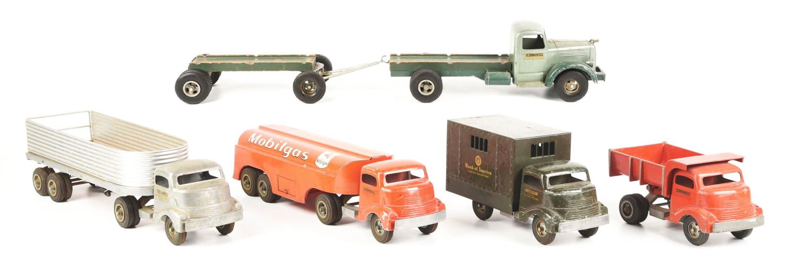 LOT OF 5: VARIOUS PRESSED STEEL DELIVERY TRUCKS (1 of 2)