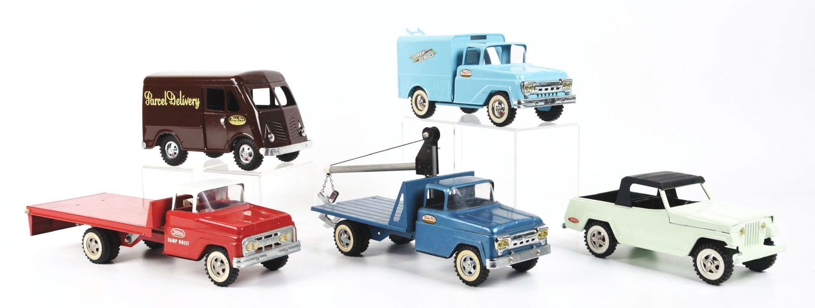 LOT OF 5: VARIOUS PRESSED STEEL TONKA VEHICLES (1 of 2)