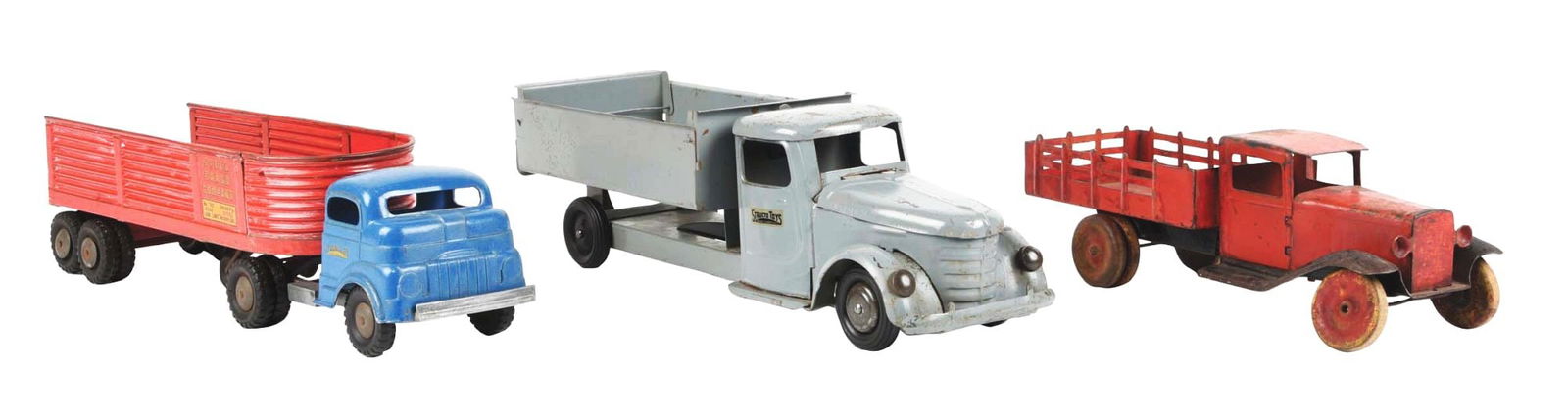 LOT OF 3: PRESSED STEEL TOY TRUCKS (1 of 3)