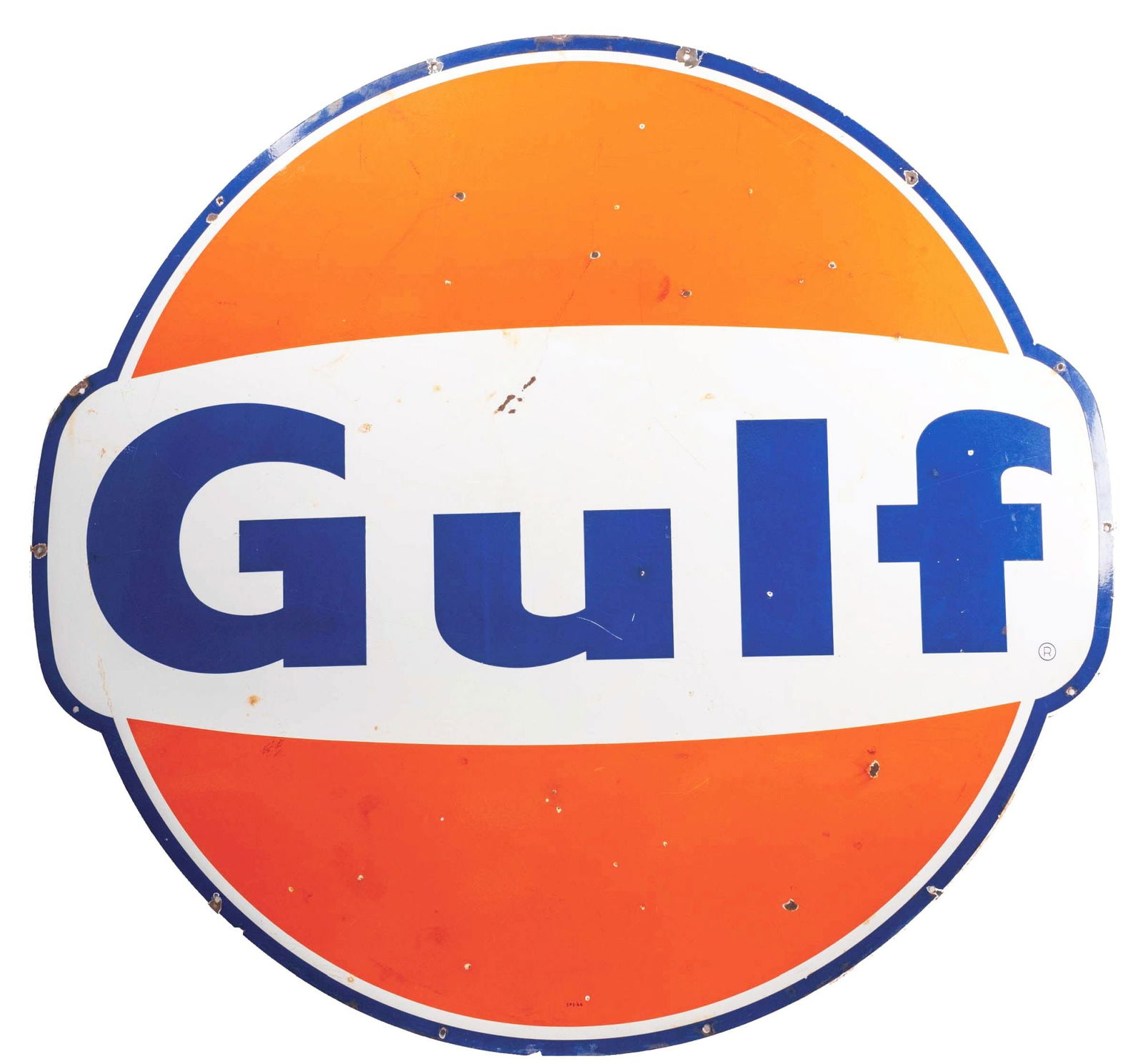 Gulf Service Station Porcelain Sign.