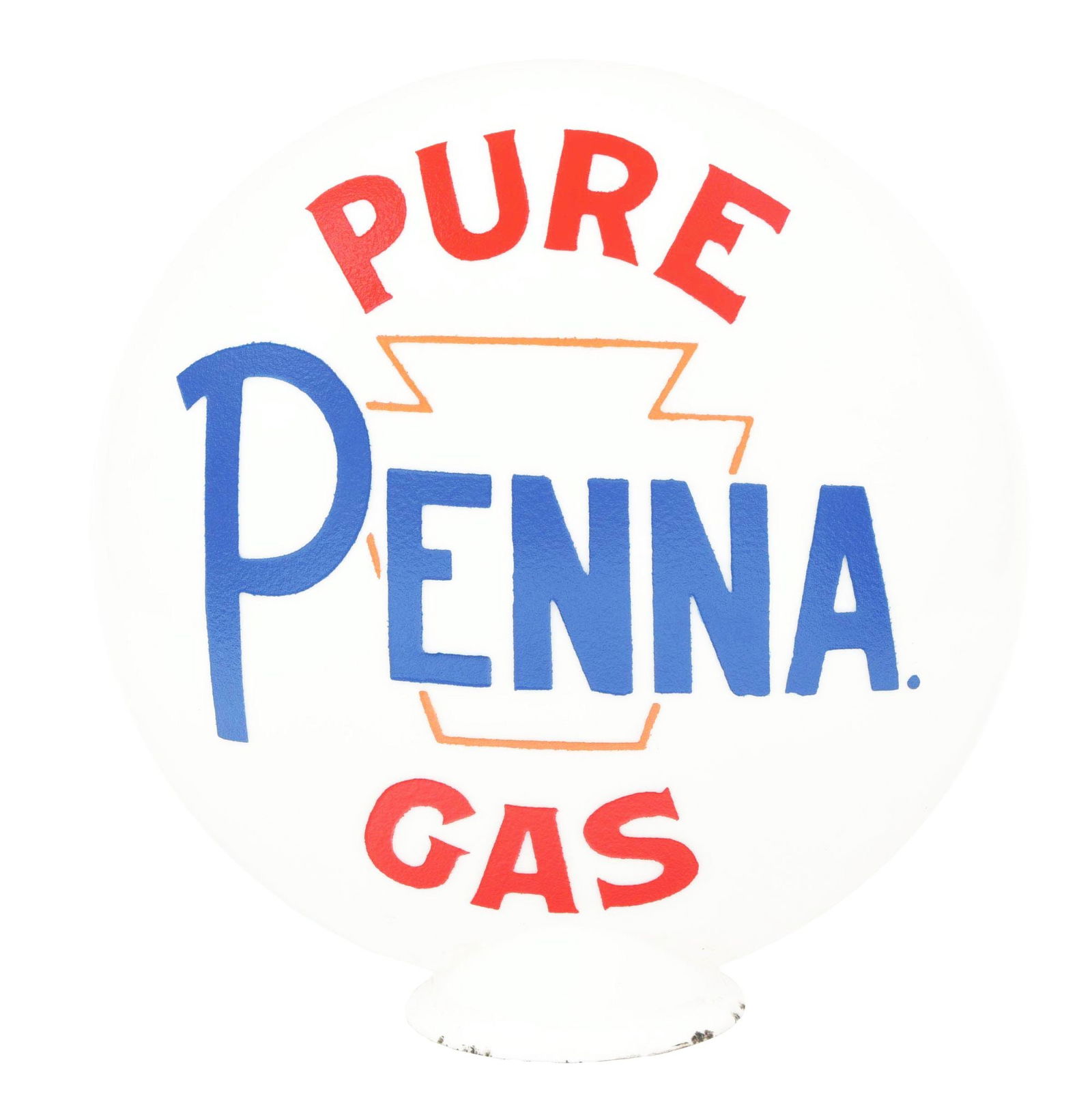 PURE PENNSYLVANIA GAS ONE PIECE ETCHED GLOBE AGS 86. (1 of 4)