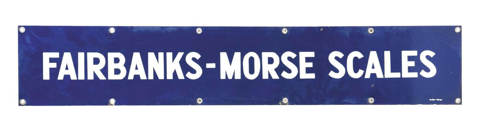 FAIRBANKS-MORSE SCALES PORCELAIN SIGN. (1 of 3)
