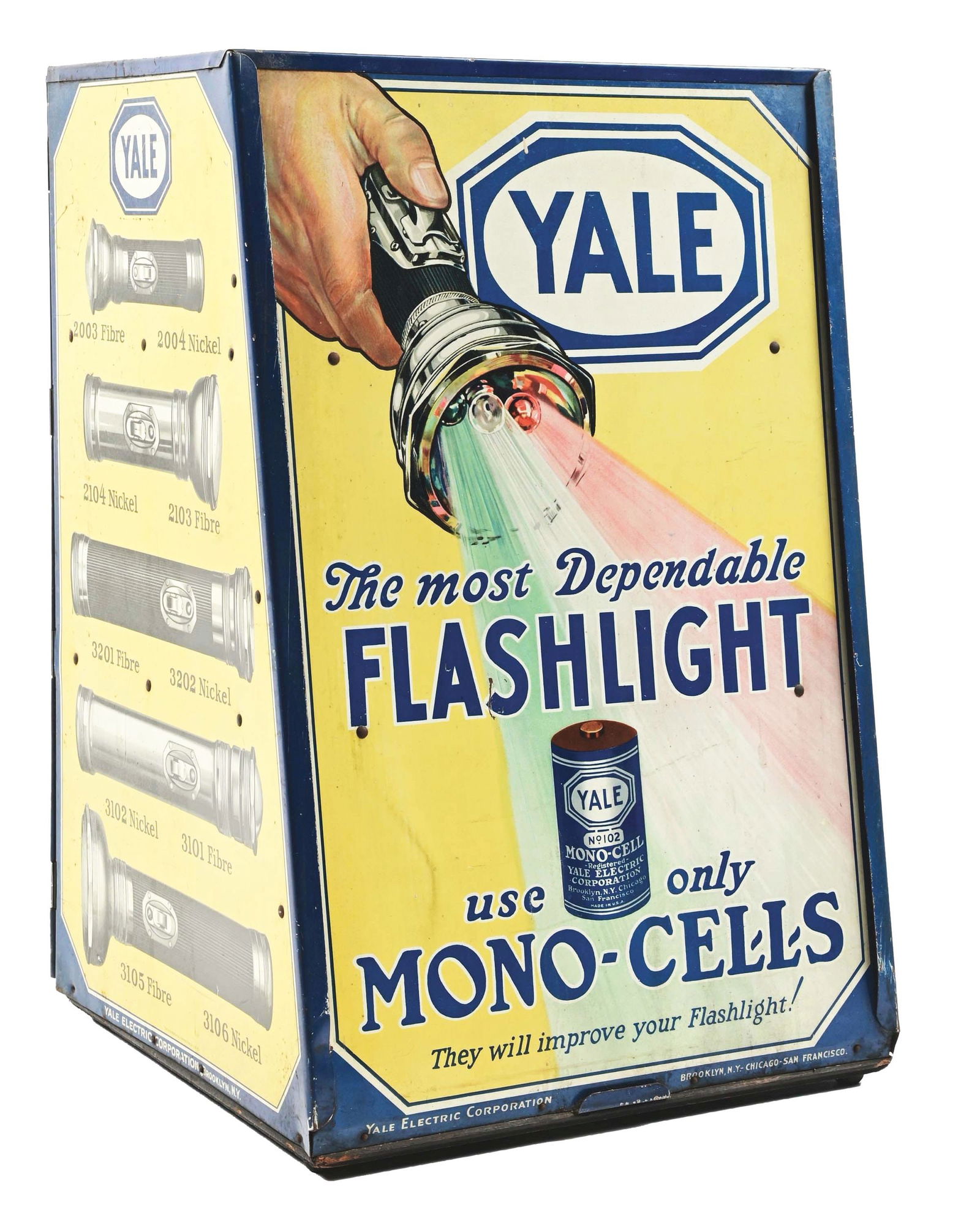 YALE FLASHLIGHT COUNTER TOP DISPLAY. (1 of 7)