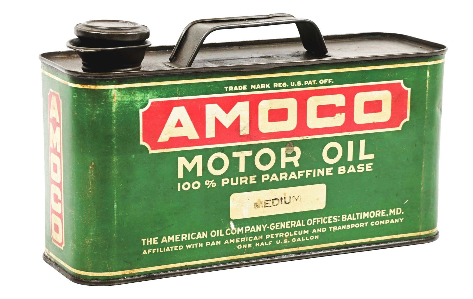 AMOCO MOTOR OIL HALF GALLON CAN. (1 of 4)