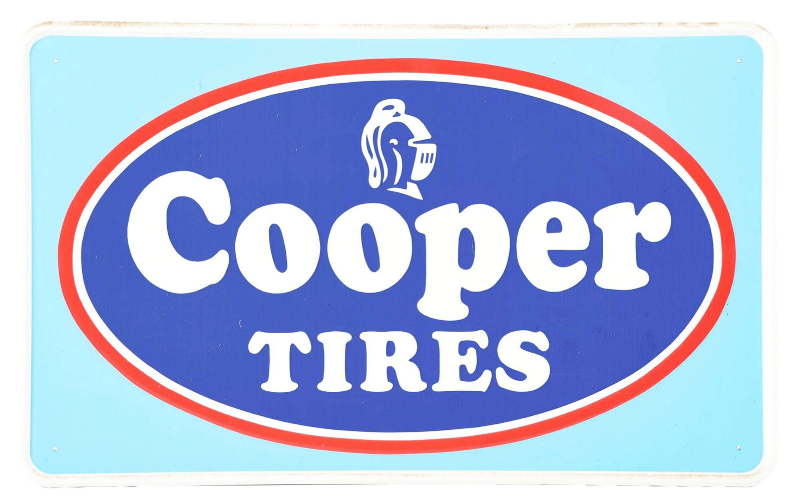 COOPER TIRES TIN SIGN. (1 of 2)