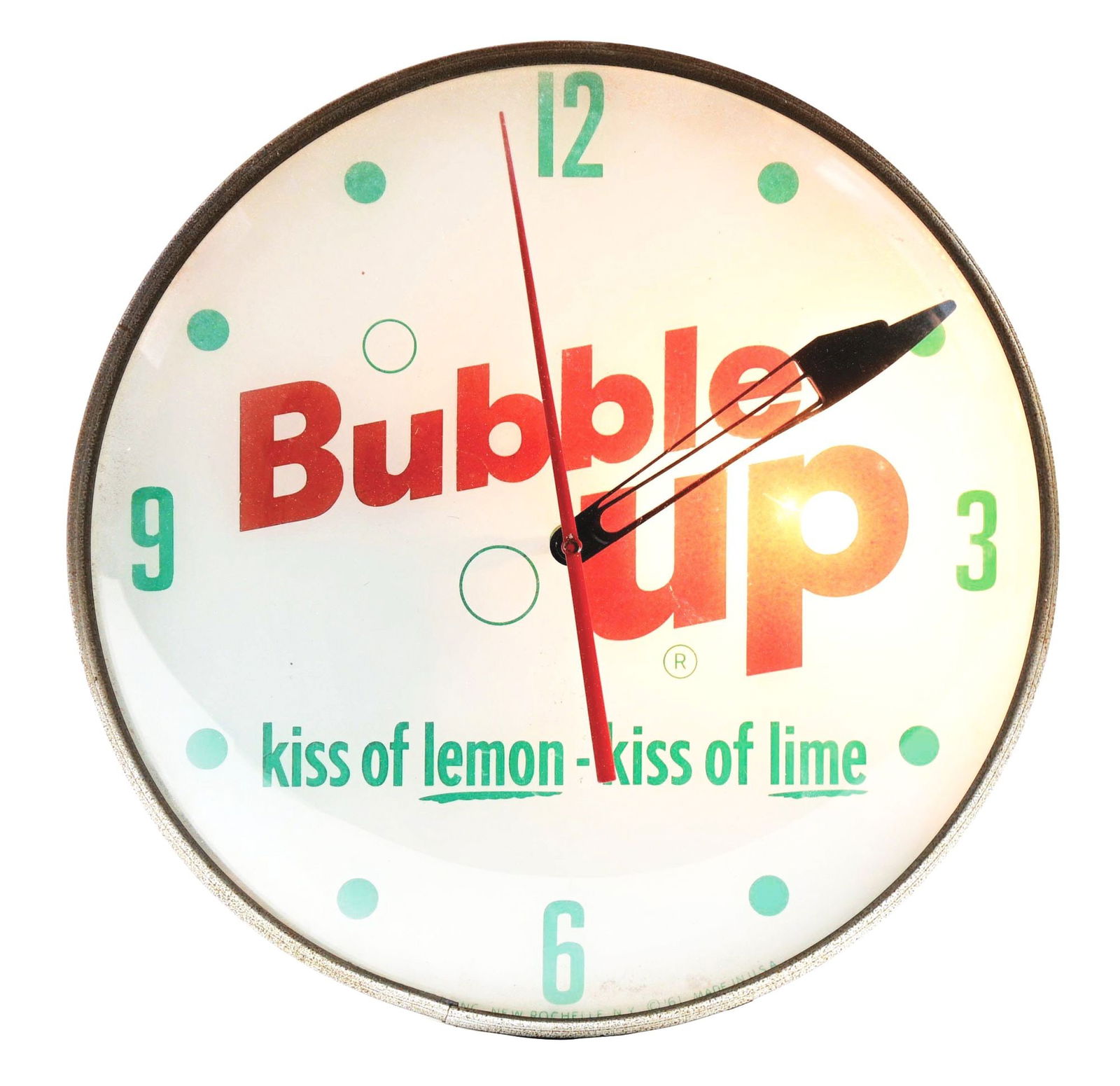 BUBBLE UP LIGHT-UP CLOCK. (1 of 2)