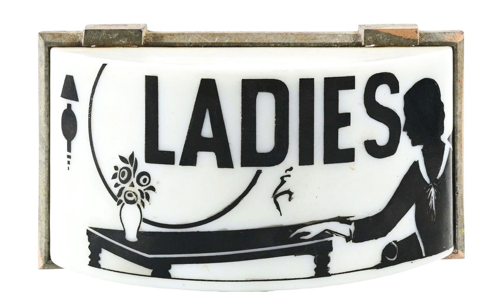 LADIES BATHROOM LIGHT-UP SIGN. (1 of 3)