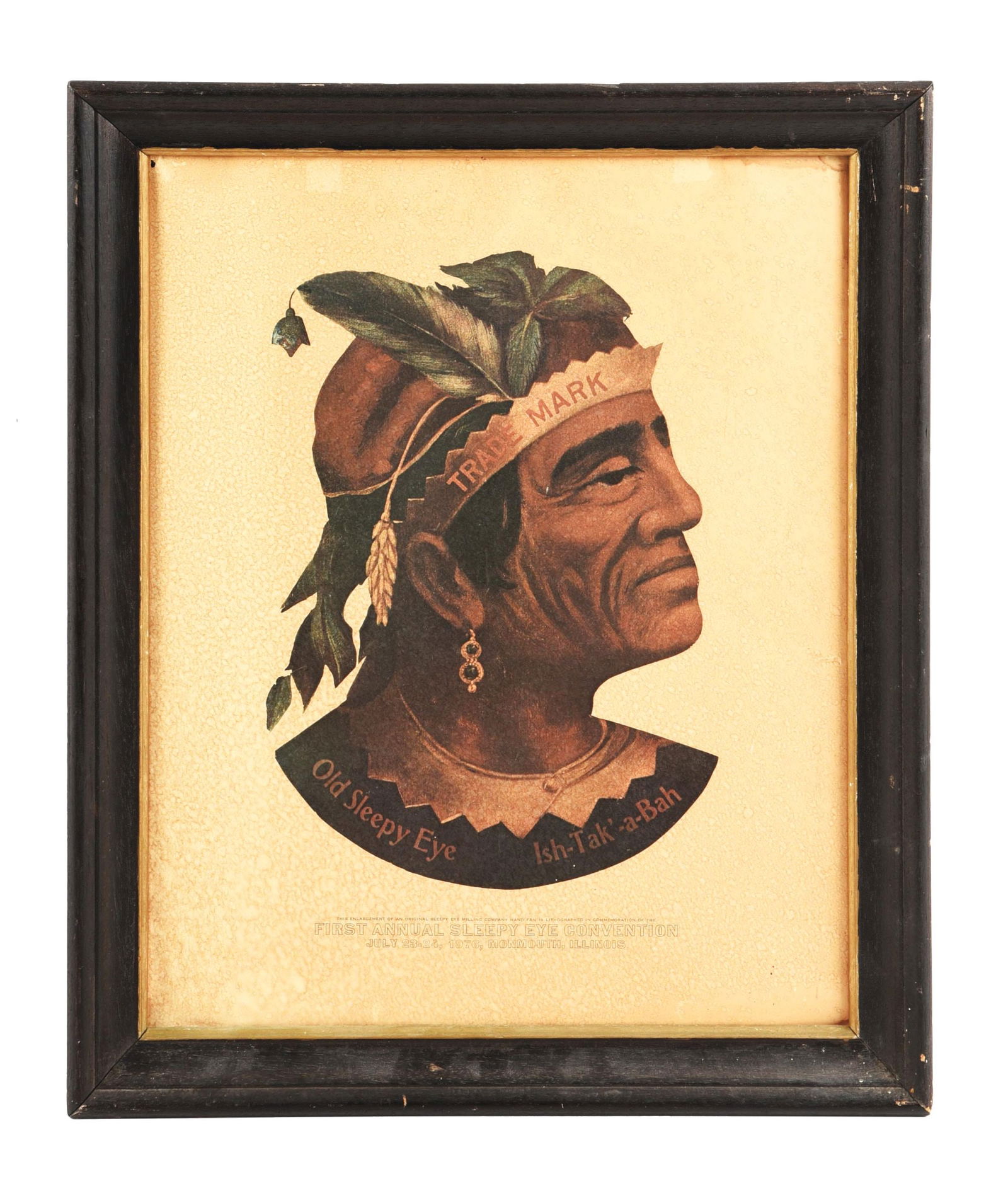 SLEEPY EYE MILLING CO. PAPER LITHOGRAPH W/ NATIVE AMERICAN GRAPHIC. (1 of 3)