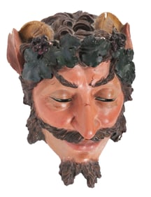 CHALK CIGAR BUST OF PAN