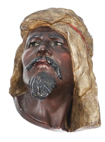 CHALK FIGURAL BUST OF RUDOLPH VALENTINO