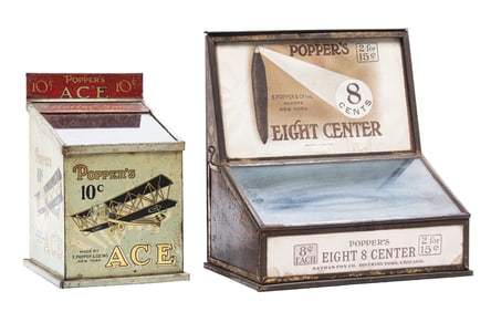 PAIR OF POPPER'S CIGAR DISPLAYS
