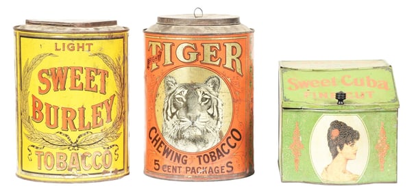 COLLECTION OF 3 TOBACCO TINS