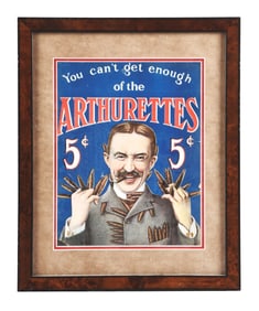 ARTHURETTES CIGAR ADVERTISING SIGN