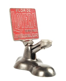 CAST IRON CIGAR CUTTER ADVERTISING LOVERA CIGARS