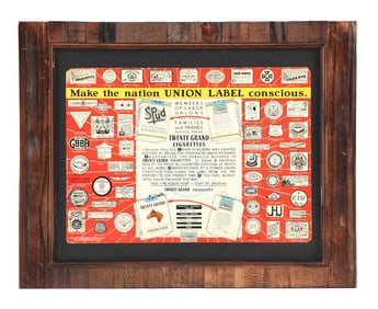 MAKE THE NATION UNION LABEL CONSCIENCE CARDBOARD LITHOGRAPH.