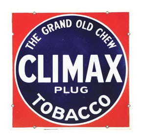 CLIMAX TOBACCO PORCELAIN SIGN