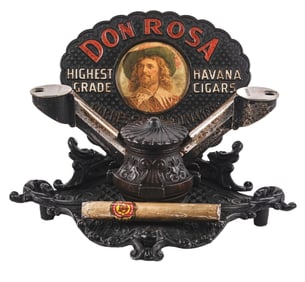 DON ROSA HAVANA CIGARS COUNTERTOP CIGAR CUTTER & ASHTRAY