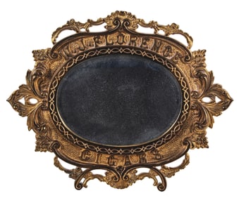 CAST IRON MIRROR ADVERTISING W. J. FLORENCE CIGARS