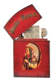 SMOKE IN PEACE ZIPPO LIGHTER COUNTER DISPLAY