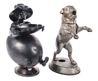 A PAIR OF DESKTOP SMOKING ACCESSORIES