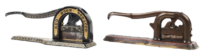 PAIR OF CAST IRON TOBACCO CUTTERS