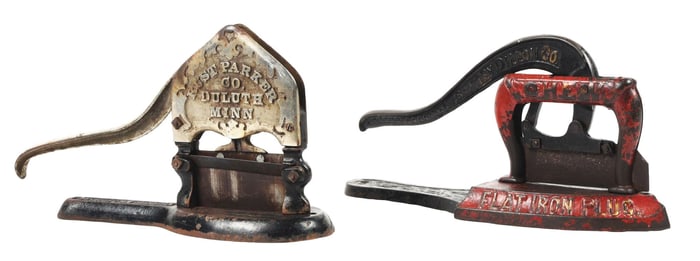 PAIR OF CAST IRON TOBACCO CUTTERS
