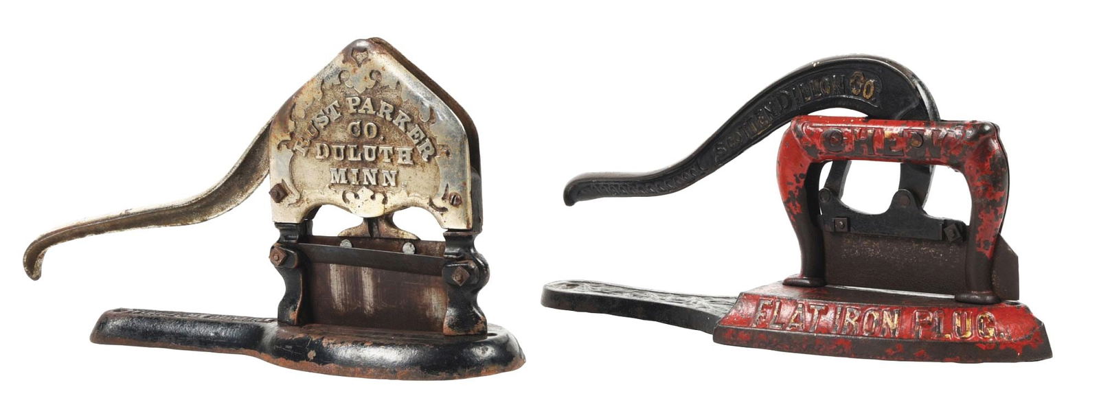PAIR OF CAST IRON TOBACCO CUTTERS (1 of 6)