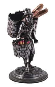 3-DIMENSIONAL CAST MATCH & CIGAR HOLDER