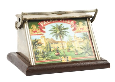 PUSH BAR STYLE CIGAR CUTTER ADVERTISING PALMA VILLA CIGARS